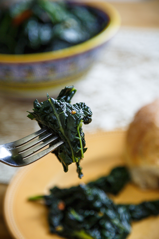 Black Kale Steam/Sauteed with Garlic & Chili Gianni's North Beach