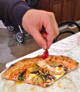 Those Calabrian peppers are small but deadly. Just the right addition to the last 2 slices of Pizza Norma.